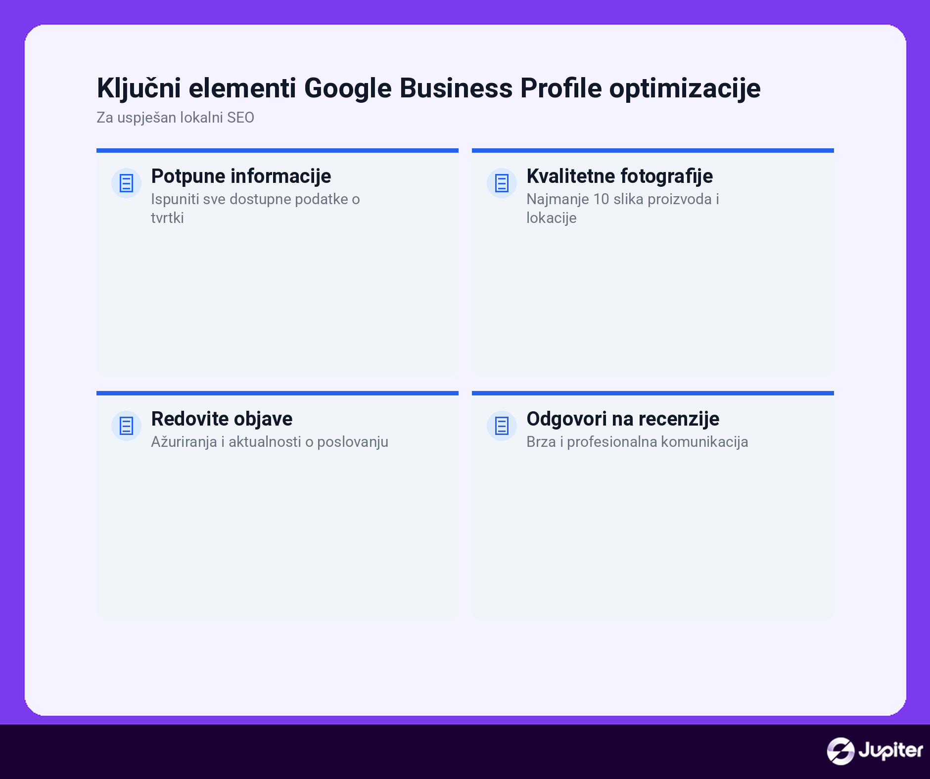 lokalni SEO google business profile optimizacija