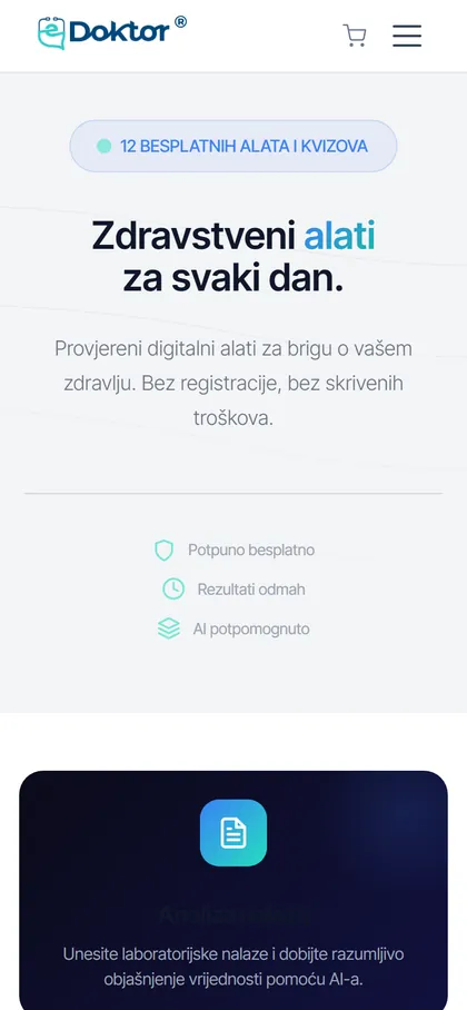 eDoktor zdravstveni alati na mobitelu