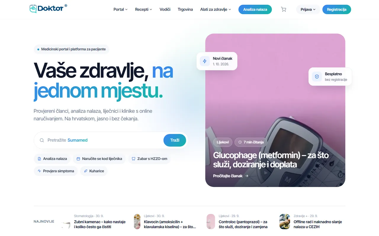 eDoktor naslovnica na racunalu