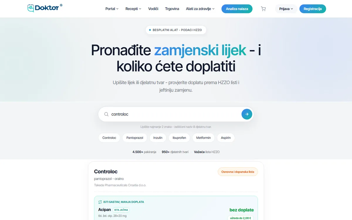 Alat Zamjenski lijek na eDoktoru